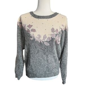 Vintage Silk & Angora Knit Sweater 2X Cozy Grandmacore